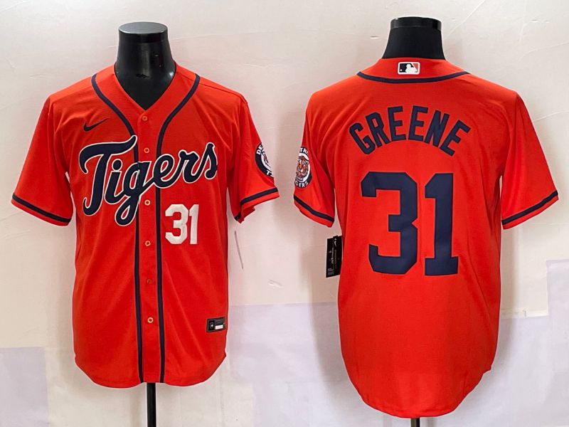 Men 2025 Detroit Tigers #31 Greene Orange Game Nike MLB Jersey style 3